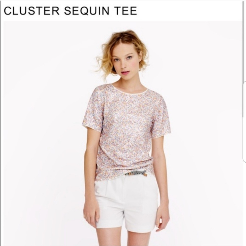 J. Crew cluster sequin tee, Size XL
